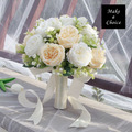 H230501【現貨】韓式小束波斯玫瑰絹花仿花蝴蝶結綁帶小束手捧花新娘捧花【白+香檳色】_2 H230501【現貨】韓式小束波斯玫瑰絹花仿花蝴蝶結綁帶小束手捧花新娘捧花【白+香檳色】_2