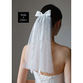 A240601【現貨】白色復古緞面蝴蝶結珍珠單層軟紗頭紗(長40cm)。新娘飾品自助婚紗登記公證攝影拍照派對表演_6 A240601【現貨】白色復古緞面蝴蝶結珍珠單層軟紗頭紗(長40cm)。新娘飾品自助婚紗登記公證攝影拍照派對表演_6