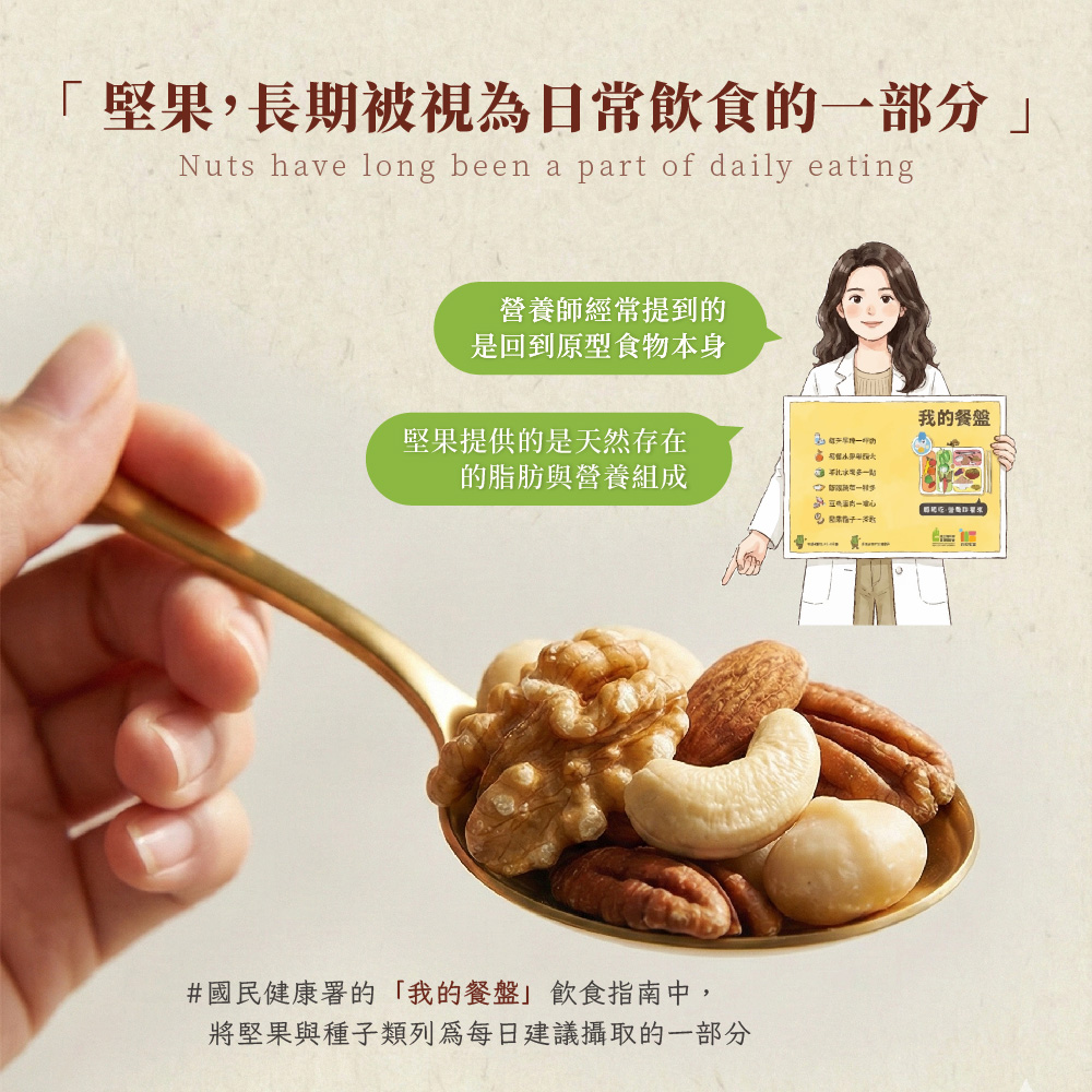 堅果,是日常飲食的一部份