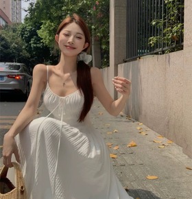 現貨無退換|度假細肩收腰長洋 現貨無退換|度假細肩收腰長洋