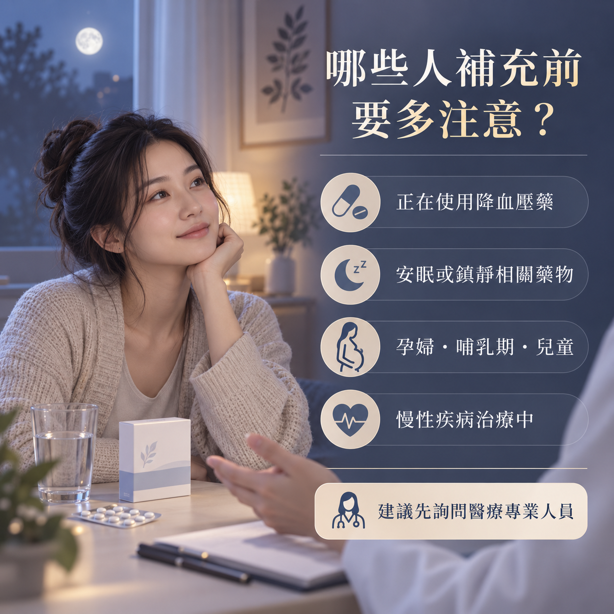 使用特定藥物孕哺兒童及慢性病患者補充GABA前應先諮詢專業人員