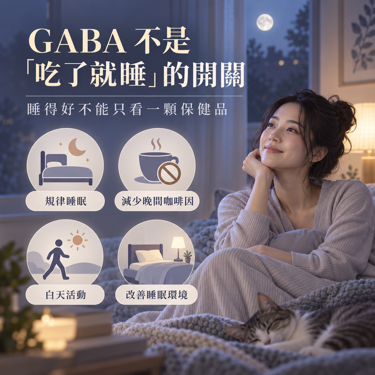 GABA不能取代良好睡眠習慣或慢性失眠的專業治療