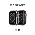 【MAGEASY】Odyssey Glossy Edition亮面金屬 手錶保護殼 Apple Watch 9/8/7 (41mm)_閃耀黑/閃耀銀_1 【MAGEASY】Odyssey Glossy Edition亮面金屬 手錶保護殼 Apple Watch 9/8/7 (41mm)_閃耀黑/閃耀銀_1