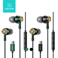 【USAMS】 EP-43 Type-C接頭 入耳式 金屬線控 耳機 Hi-Res立體聲 可調音量 內建麥克風可通話 【USAMS】 EP-43 Type-C接頭 入耳式 金屬線控 耳機 Hi-Res立體聲 可調音量 內建麥克風可通話