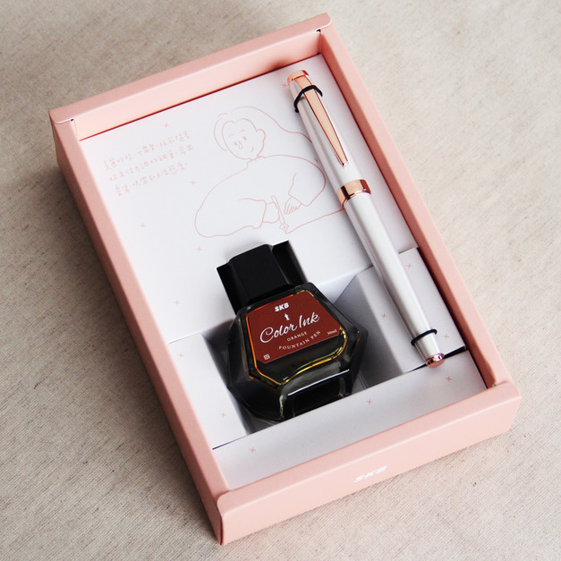 RS-306C 馬卡龍玫瑰金筆墨組(書寫女孩) RS-306C 馬卡龍玫瑰金筆墨組(書寫女孩)