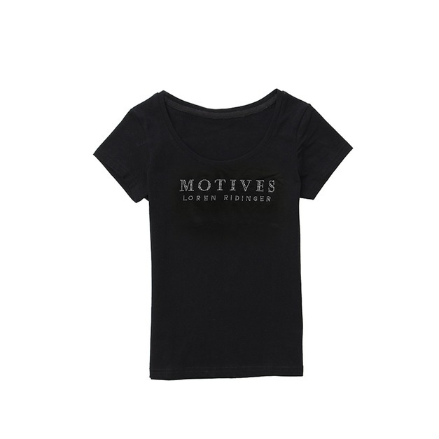 【Motives鑽衣】莫蒂膚水鑽女縮身上衣(黑)