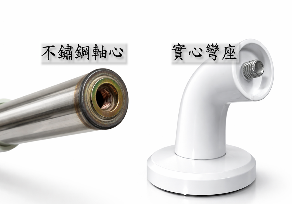 不鏽鋼軸心、實心彎座