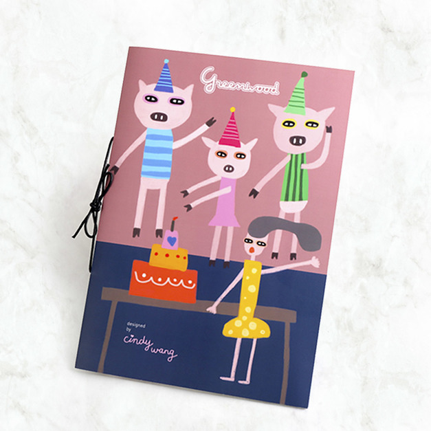 I02【輕裝訂@綁繩式】#菜單製作 #格林屋 #親子餐廳 #親子咖啡