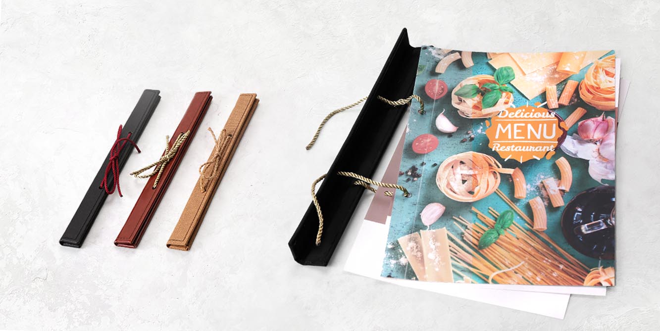 單邊壓條式 菜單 多種皮色搭配 示意圖