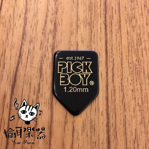 ♪Your Music 愉耳樂器♪PICKBOY五角黑底黃字pick 吉他 烏克麗麗匹克1.20mm ♪Your Music 愉耳樂器♪PICKBOY五角黑底黃字pick 吉他 烏克麗麗匹克1.20mm