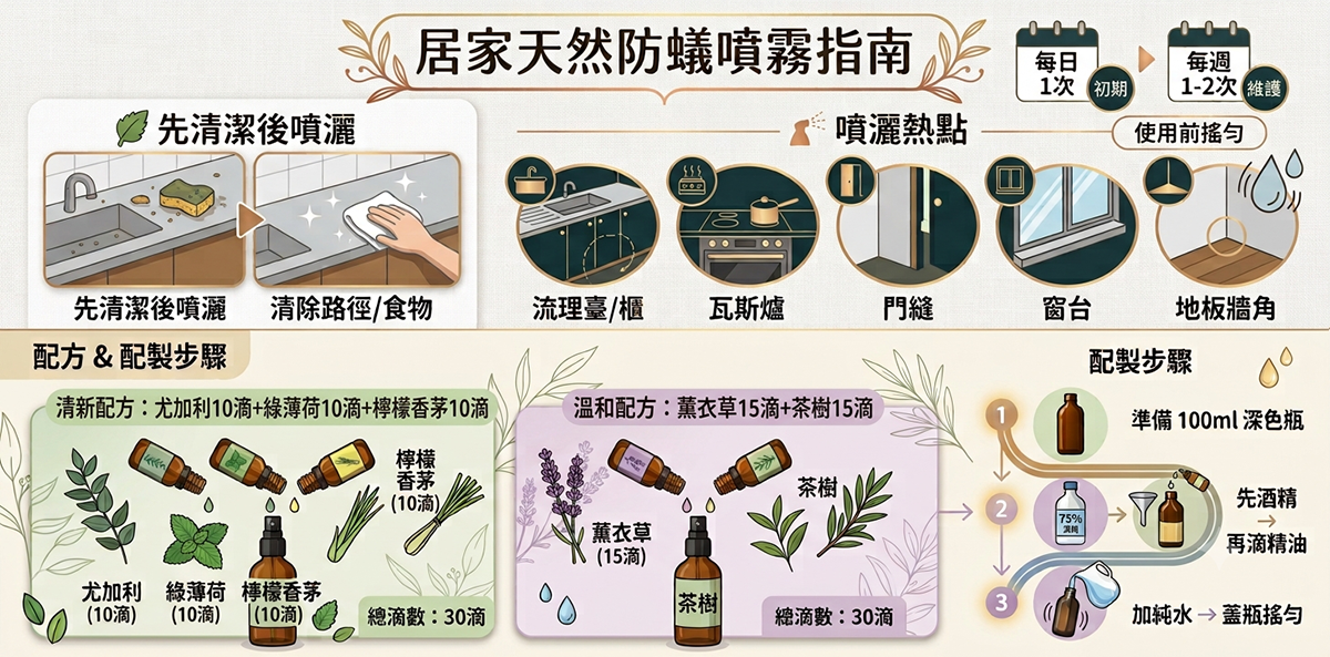 居家天然防蟻噴霧指南