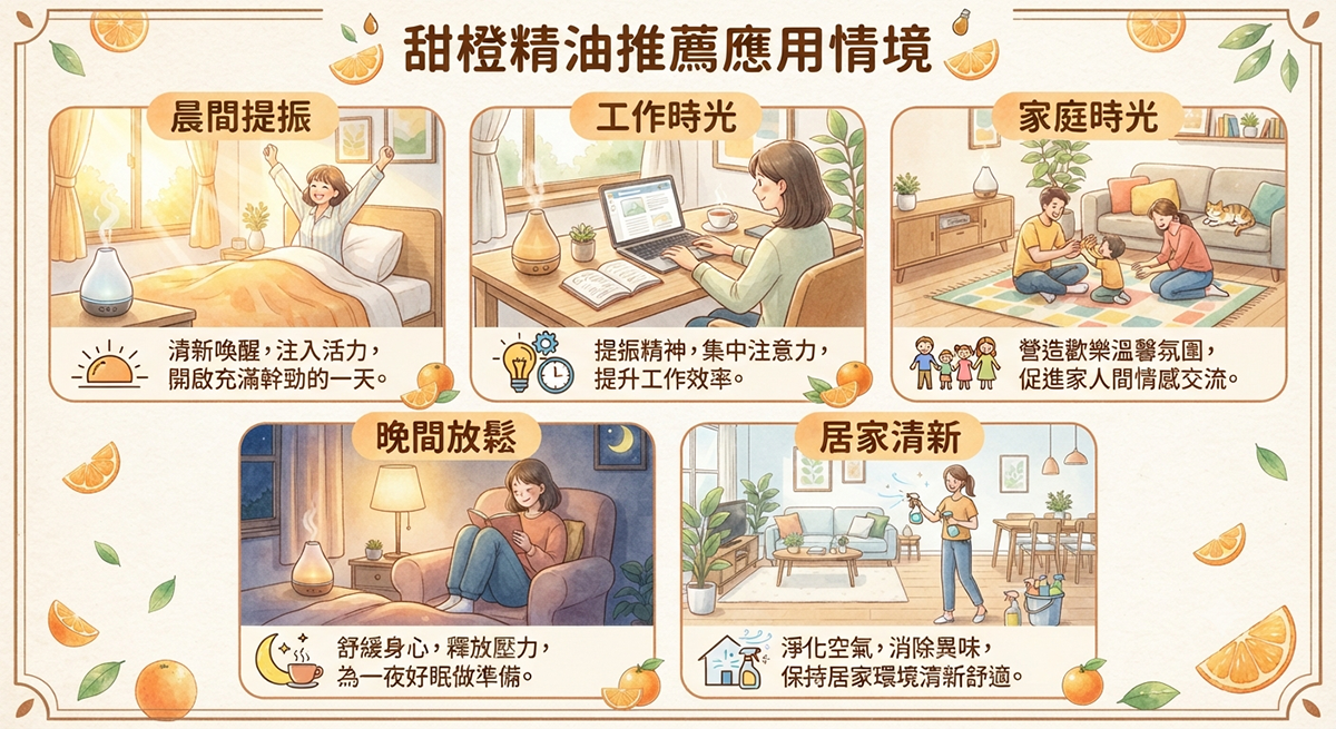 甜橙精油推薦應用情境