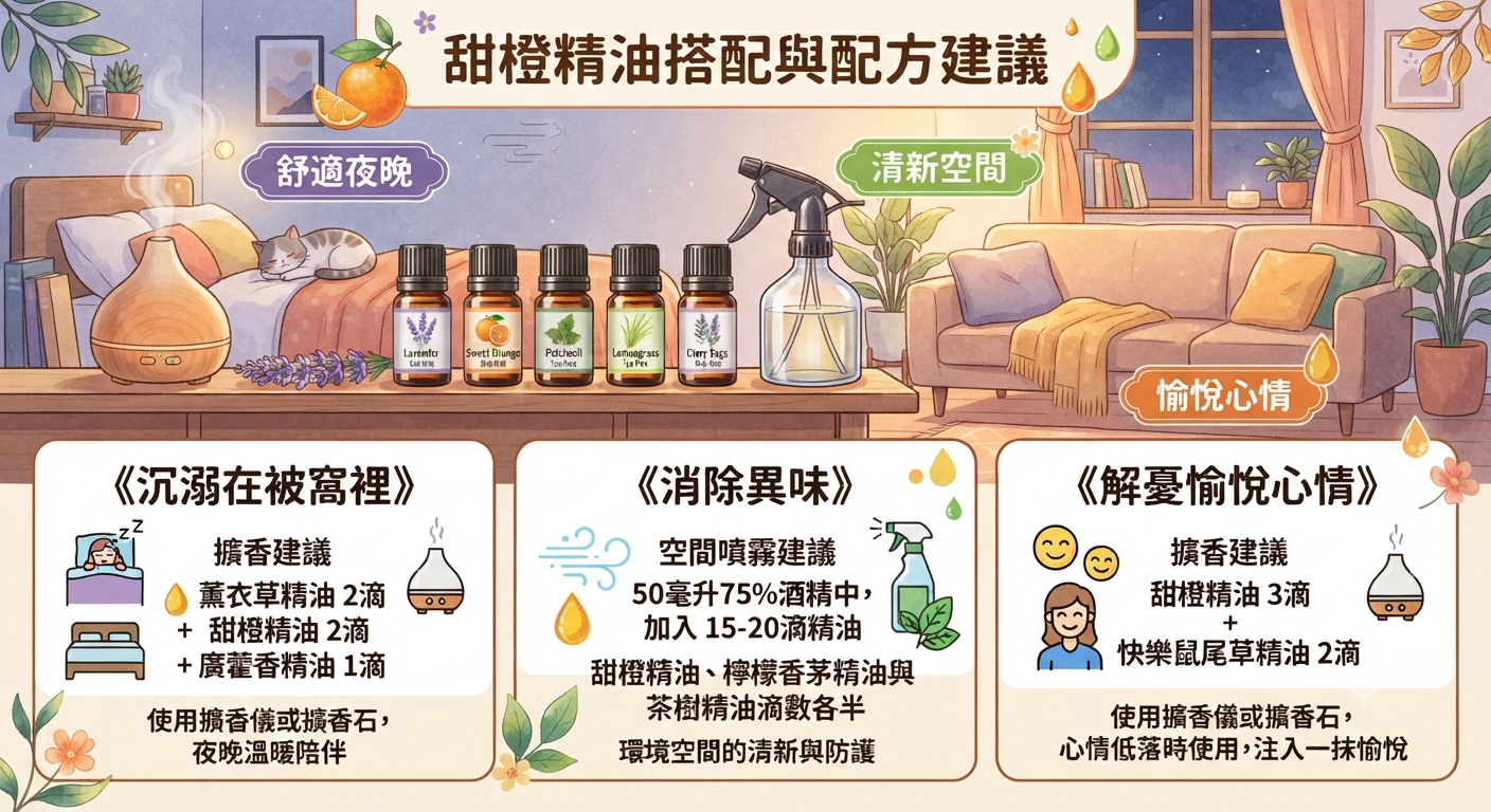 甜橙精油搭配與配方建議