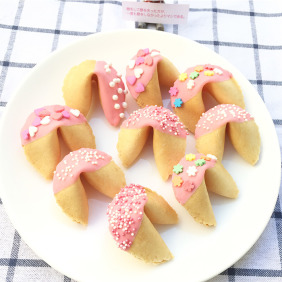 婚禮小物 客製化混合款粉紅草莓巧克力風味幸運餅乾   FORTUNE COOKIES