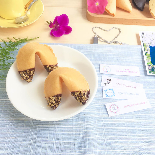 婚禮小物 客製化籤文 黃寶石巧克力幸運餅乾 FORTUNE COOKIES
