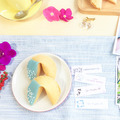 婚禮小物 客製化籤文 典雅珍珠水藍巧克力幸運餅乾 FORTUNE COOKIES_1