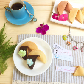 花朵棉花糖造型巧克力 客製化籤文 多款禮盒規格任選  幸運餅乾