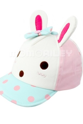 可愛小兔棒球風帽