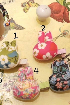 小花兒胖胖小兔髮夾