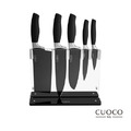 【義大利CUOCO】未來領航系列-420粉末鋼刀具組Plus(切片刀+廚師刀+三德刀+萬用刀+果皮刀)