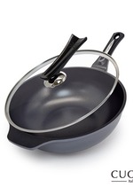 鑽石旗艦版【義大利CUOCO】專利石墨烯S3-IH阿寶鍋34cm(附蓋)