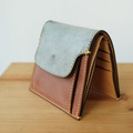 六卡全牛皮零錢袋短皮夾 原野綠/馬鞍棕/復古黃 二つ折り財布-小銭入付