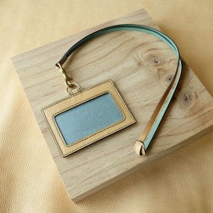 橫式雙層證件套組 復古黃/竹林綠  IDケースセット