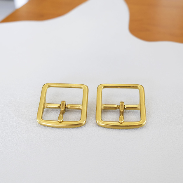 臺灣製 34mm黃銅製皮帶頭