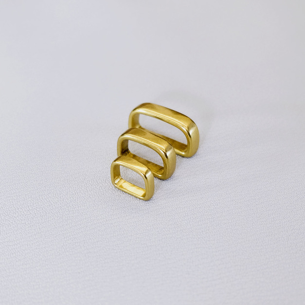 臺灣製 實心黃銅 精品級 寬版 方型D環 內徑14mm、20mm、26mm