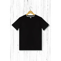 素面空白T 男T恤-黑