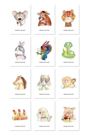 厭世12生肖 明信片