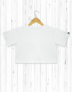 短版空白素面T恤 女T恤-白