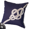 純天然棉麻刺繡抱枕套-海軍繩 (P04) 外銷歐美/特價商品/數量有限/售完不補_1