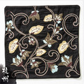 純天然棉麻刺繡抱枕套-繡花 (P02) 外銷歐美/特價商品/數量有限/售完不補