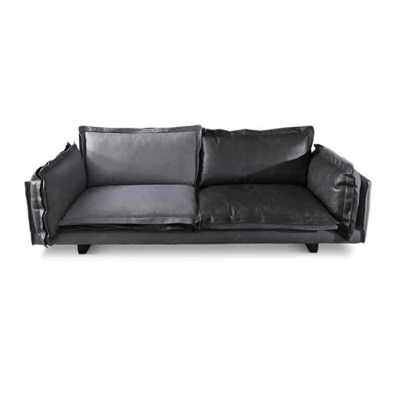 雙人座沙發/頂級甩紋皮/雙面料兩用  (S3016)