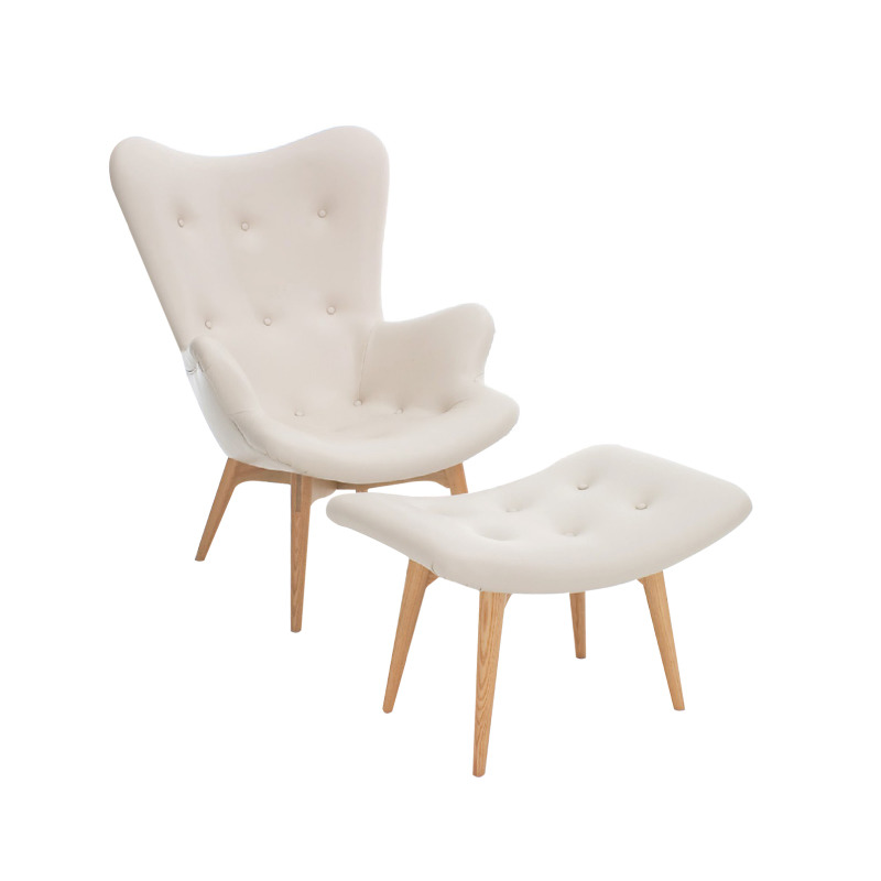 北歐風復刻版休閒椅/花瓣椅-含腳凳(CHAIR-S304)