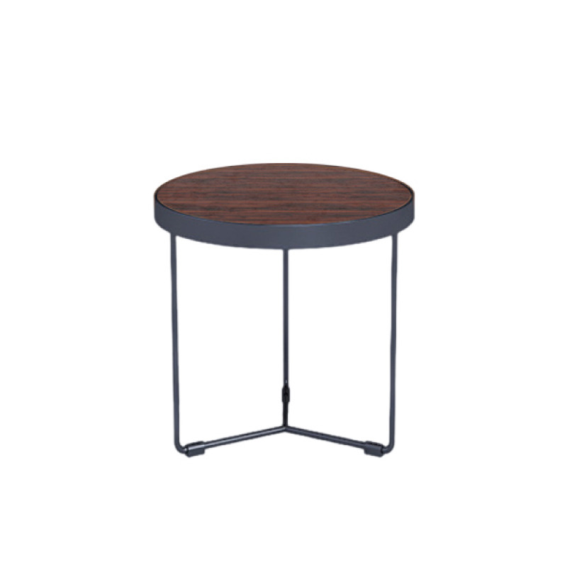 胡桃鐵藝小圓几-50公分 (CT203-2-3)