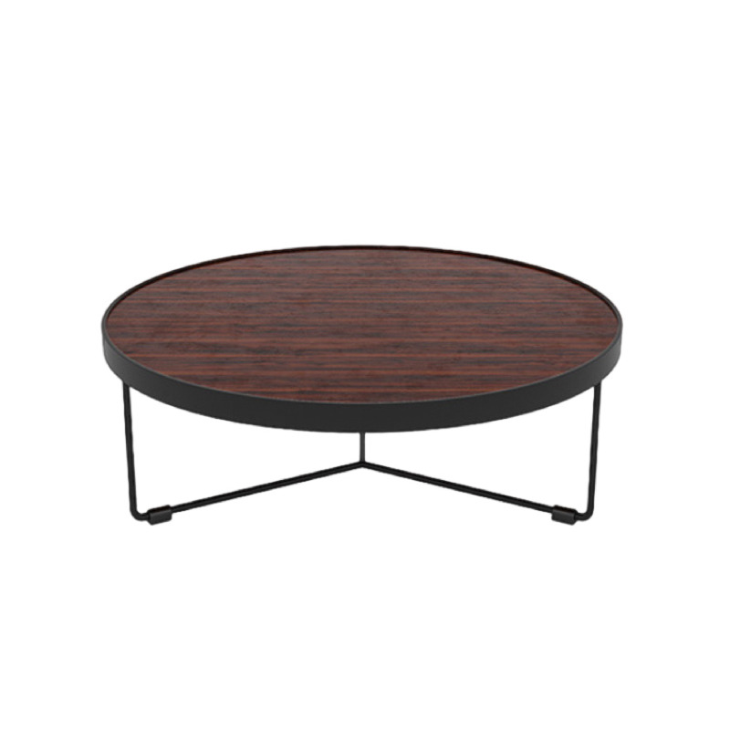 胡桃鐵藝大圓几-90公分 (CT203-1)