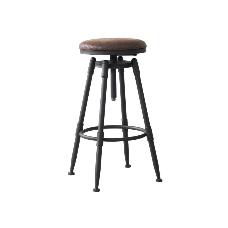 【現貨】LOFT復古工業風麂皮絨升降吧台椅/坐高85cm (YJ-665)