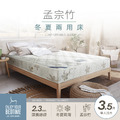 緹花舒棉孟宗竹冬/夏兩用硬式護邊彈簧床墊-3.5尺單人加大 (BD-MZB-3)