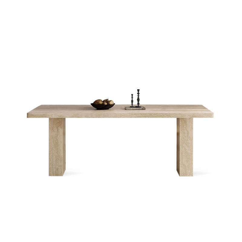 昂 洞石岩板餐桌/140/160/180/200cm (LS-365)