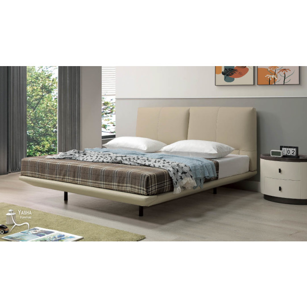 B14-02  萊斯曼6尺半牛皮懸浮床台 (9023)