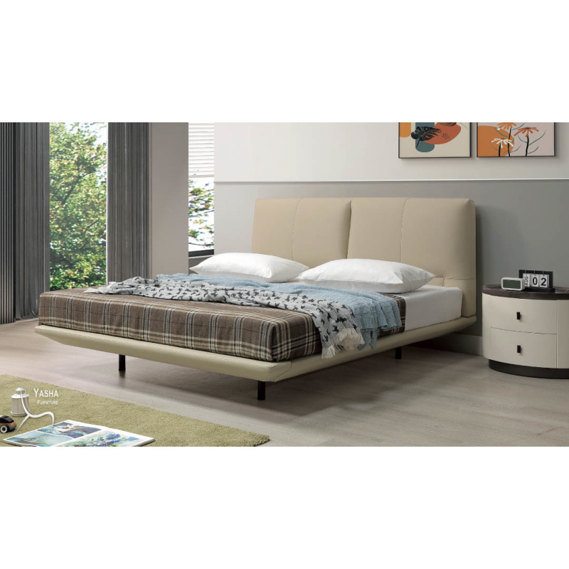 B14-02  萊斯曼6尺半牛皮懸浮床台 (9023)