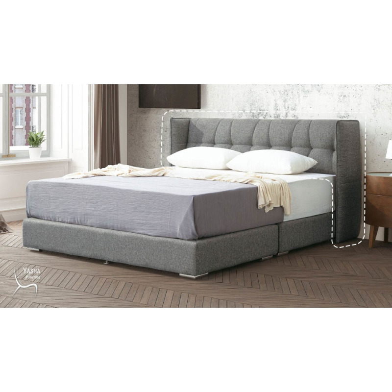 B17-04  安德魯6尺床頭片 (G604)(灰布)