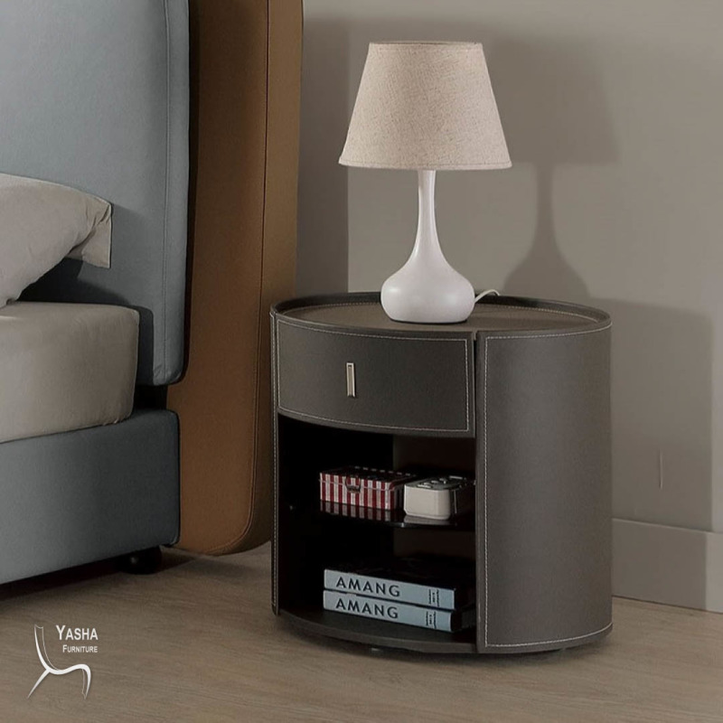 B20-06 伯恩斯馬鞍皮床頭櫃 (KM015)