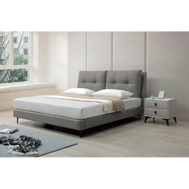  B11-03 尼可拉6尺半牛皮床台 (2362)