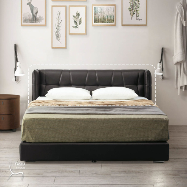 B18-01 安德魯5尺床頭片 (G602)(黑皮)