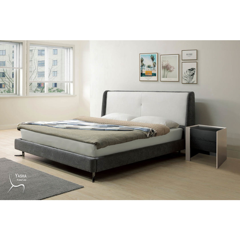 B10-02 休斯頓6尺床台 (ZG24)(深亞麻布)