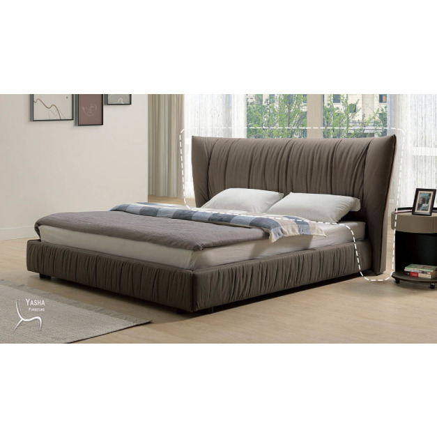  B19-01 米勒5尺床台 (ZG48)(咖啡灰布)