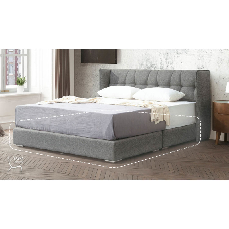 B17-05  深灰色5尺布面厚床底 (A323)